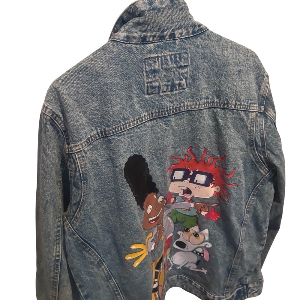 Nickelodeon Members Only Kids Rugrats Blue Denim Jacket Size Large - Picture 2 of 14